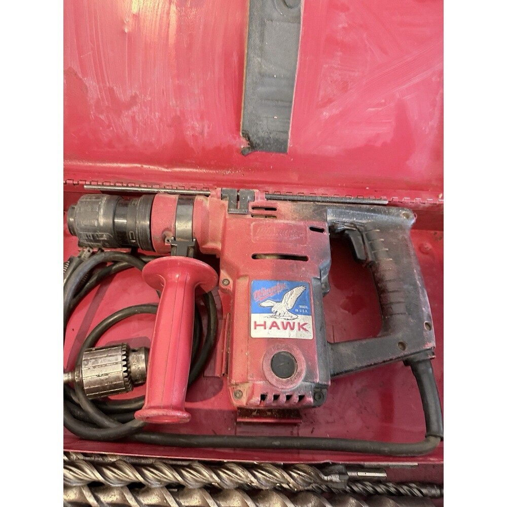 Milwaukee 1" Hawk Rotary Hammer Drill 5362-1 BPM 0-4500 120 with Bits & CASE